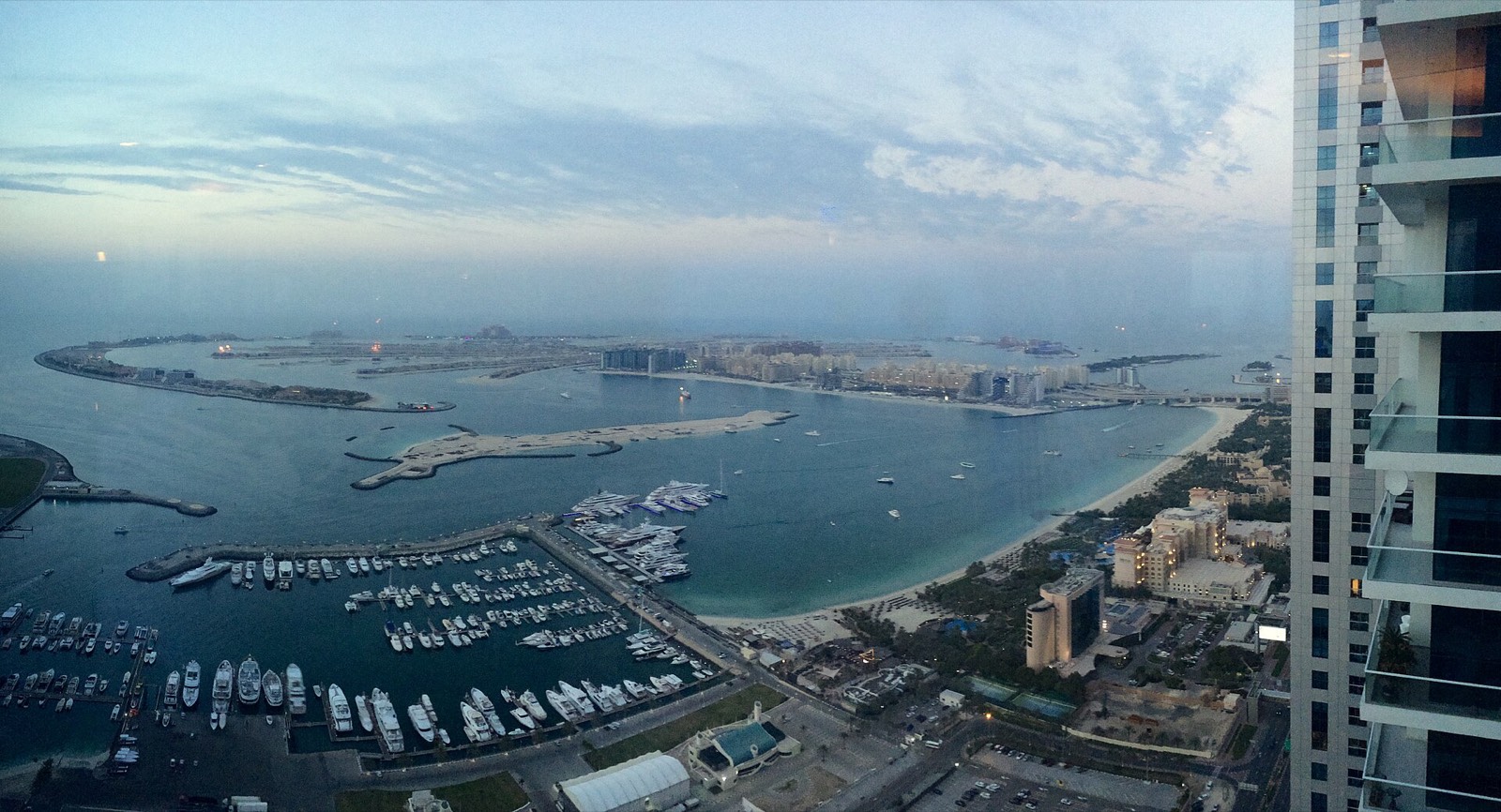 Palm Jumeirah, seen from Dubai Marina